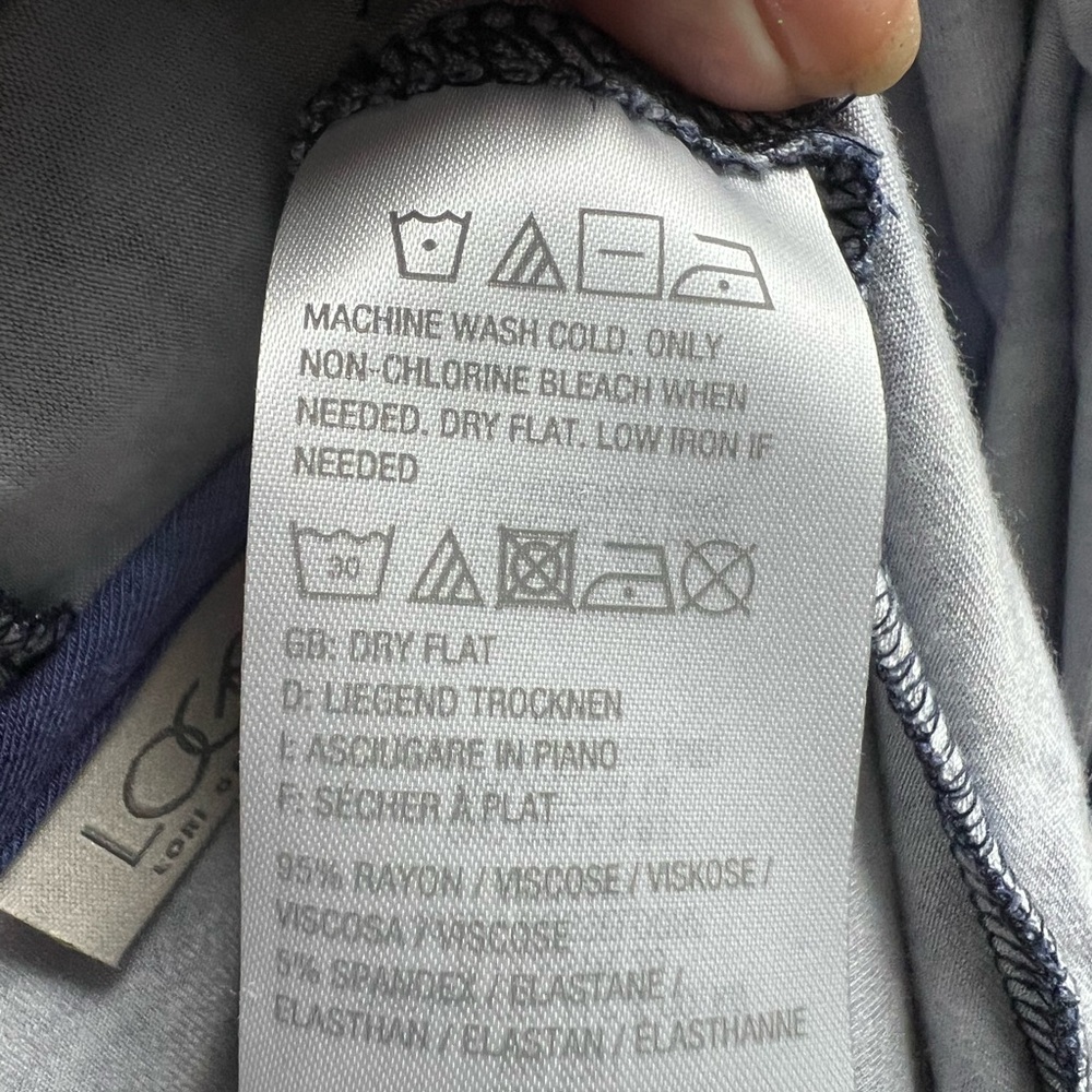 LOGO by Lori Goldstein SO SOFT Blue Tie-Dye Cardigan. - Picture 14 of 14